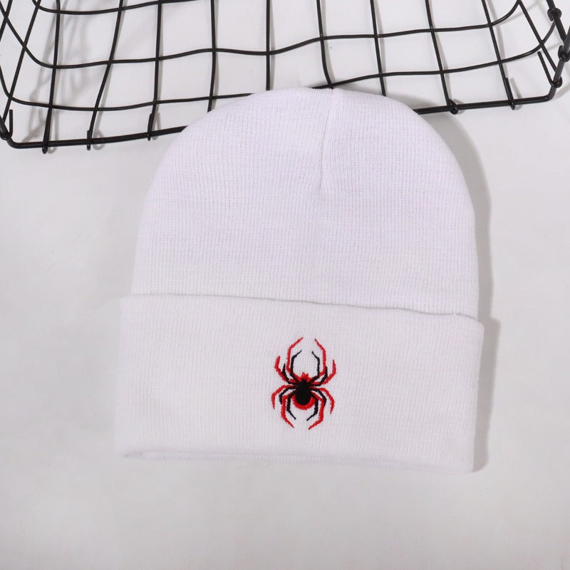 Wholesale Personalized Trend Spider Embroidery Pattern Casual Versatile Beanie
