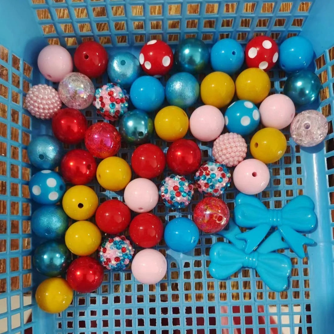 Wholesale 20MM Acrylic Mixed Color Beads Loose Beads Combination