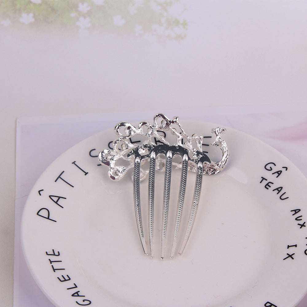 Wholesale Rhinestone Comb Alloy Full Diamond Bridal Hair Comb