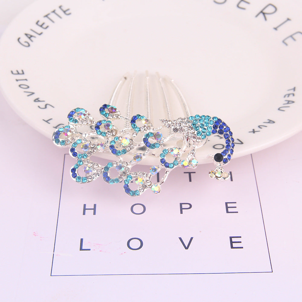 Wholesale Rhinestone Comb Alloy Full Diamond Bridal Hair Comb