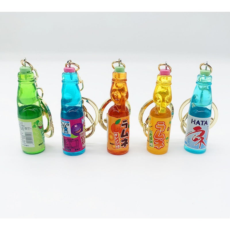 Wholesale Simulation Creative Marbles Soda 3D Resin Keychain