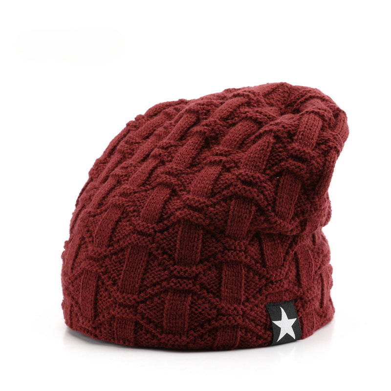 Wholesale Autumn and Winter Solid Color Warm and Ear Protection Knitted Hat with Woolen Hat