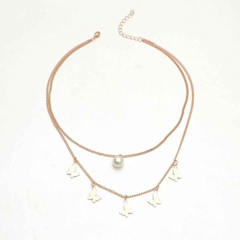 Wholesale Pearl  Forest Style  Multi-layer Necklace