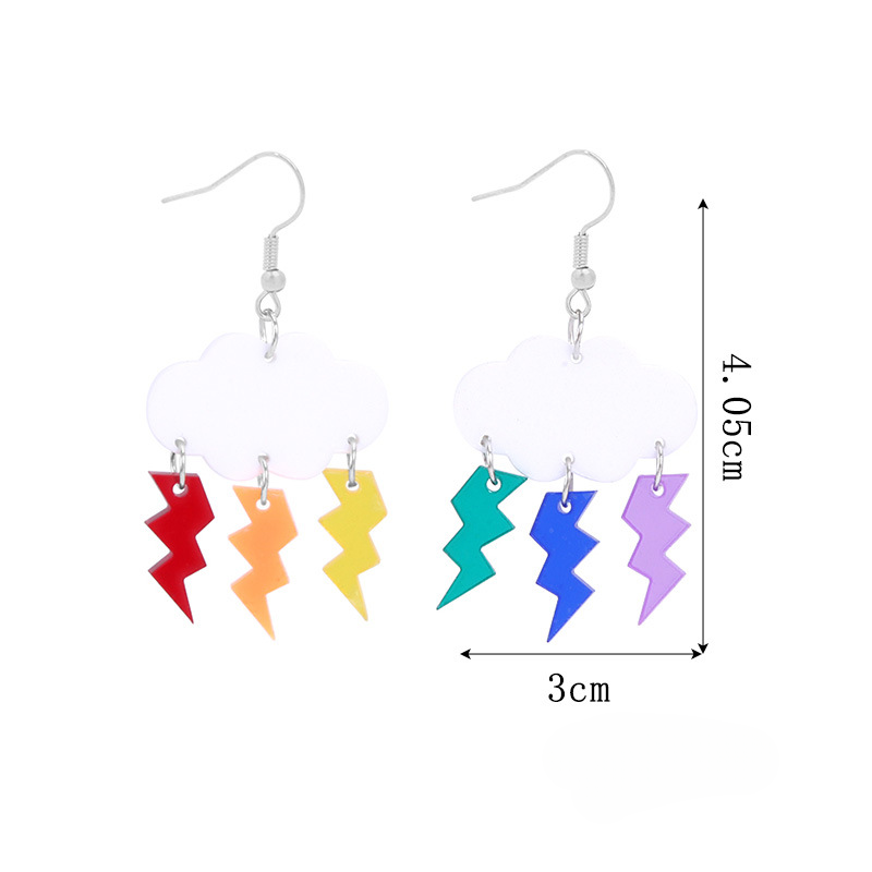 Wholesale Rainbow Flag Love Heart Alloy Pendant Drip Oil Earrings