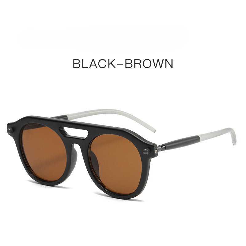 Wholesale Double Beam Square Frame PC Sunglasses