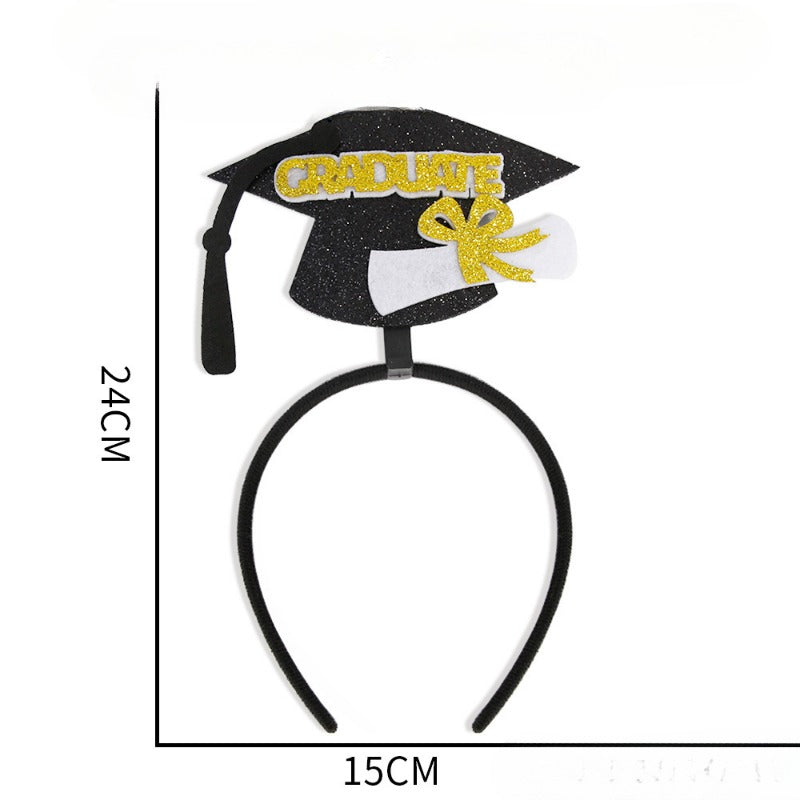 Wholesale Graduation Season Bachelor's Hat Certificate Plastic Headband