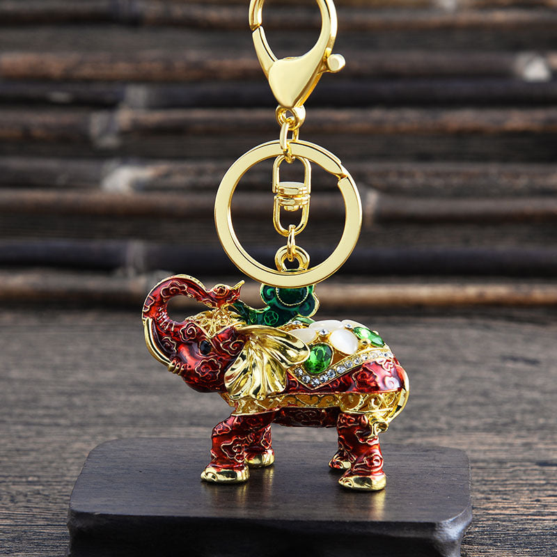Wholesale Three-dimensional Elephant Alloy Keychain