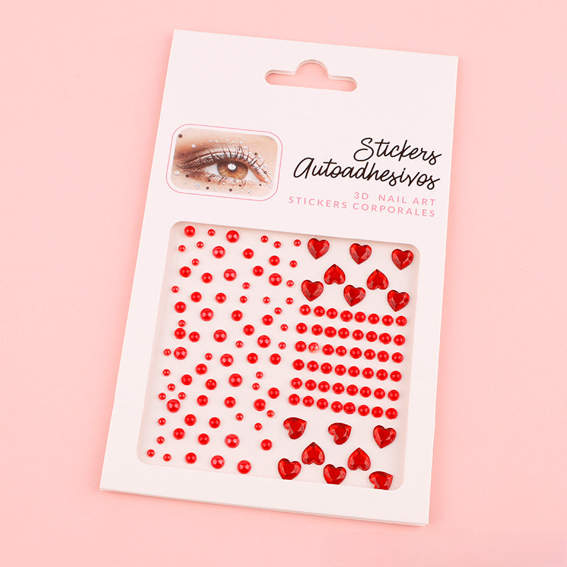 Wholesale Acrylic Rainbow Eye Makeup Gemstone Stickers