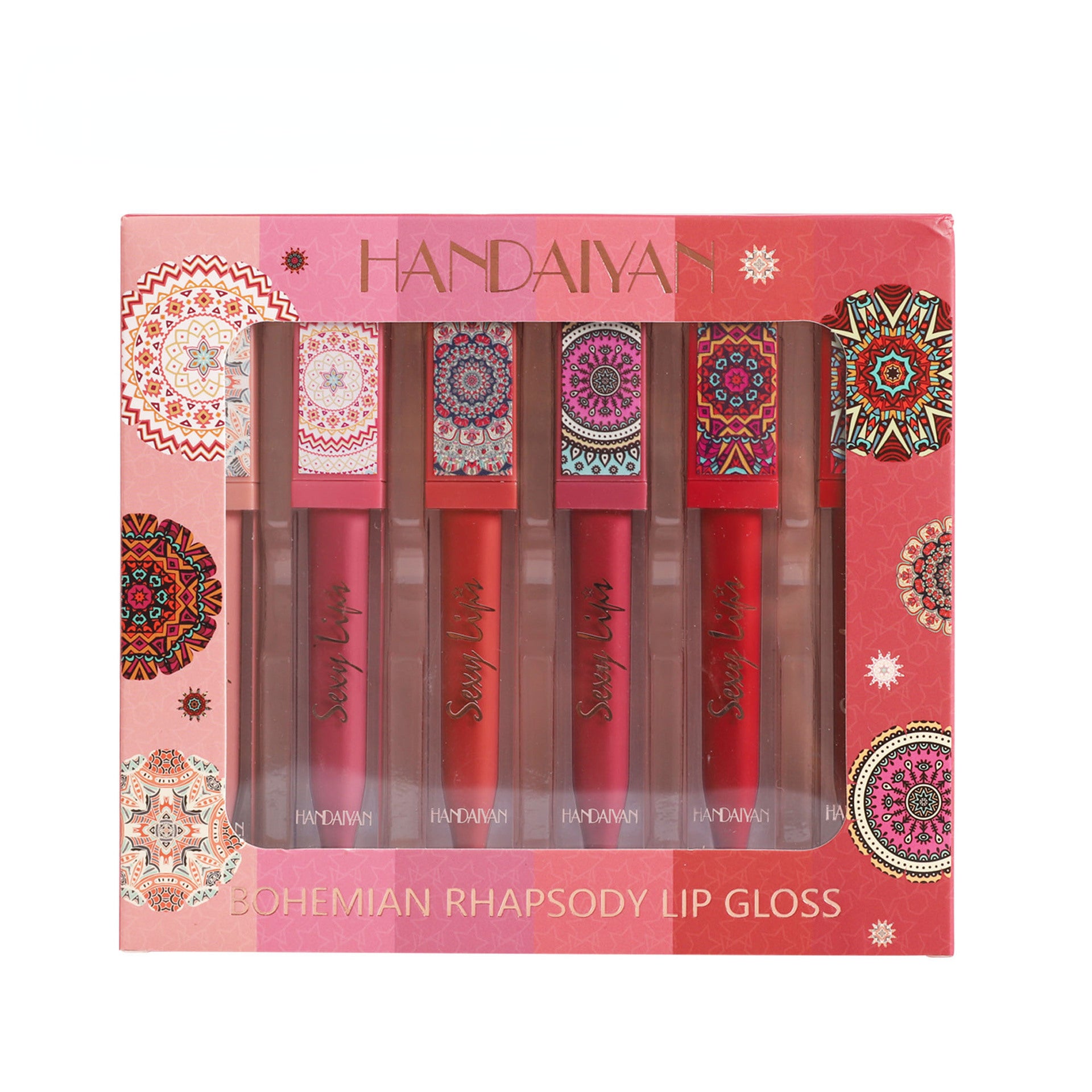 Wholesale 6-color Bohemian Lipstick Set with Durable Waterproof Non Stick Cup Matte Lip Gloss Lip Gloss