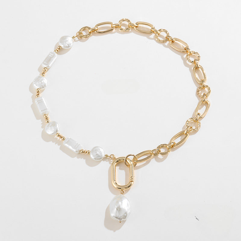 Wholesale Handmade Beaded Imitation Baroque Pearl Pendant Necklaces