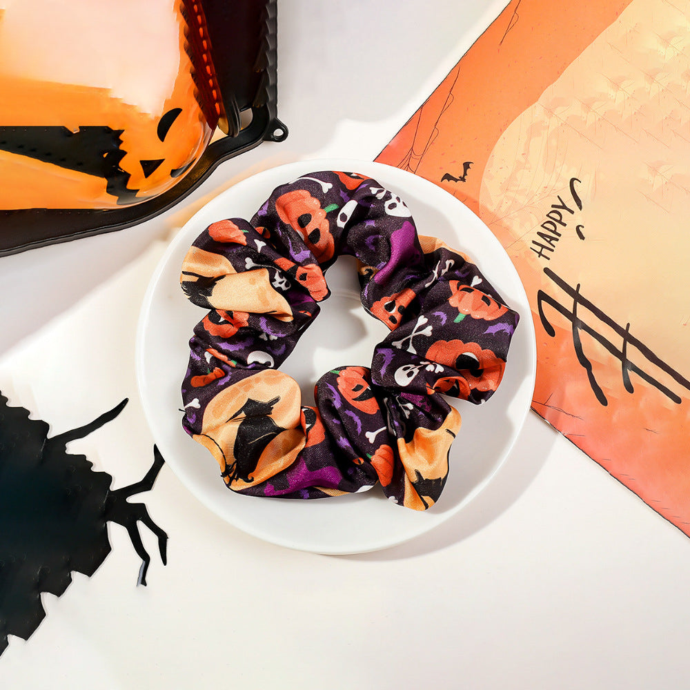 Wholesale Halloween Pumpkin Skull Personality Festive Hair Tie