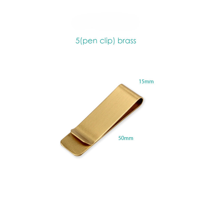 Wholesale Brass Stainless Steel Metal Pen Clip