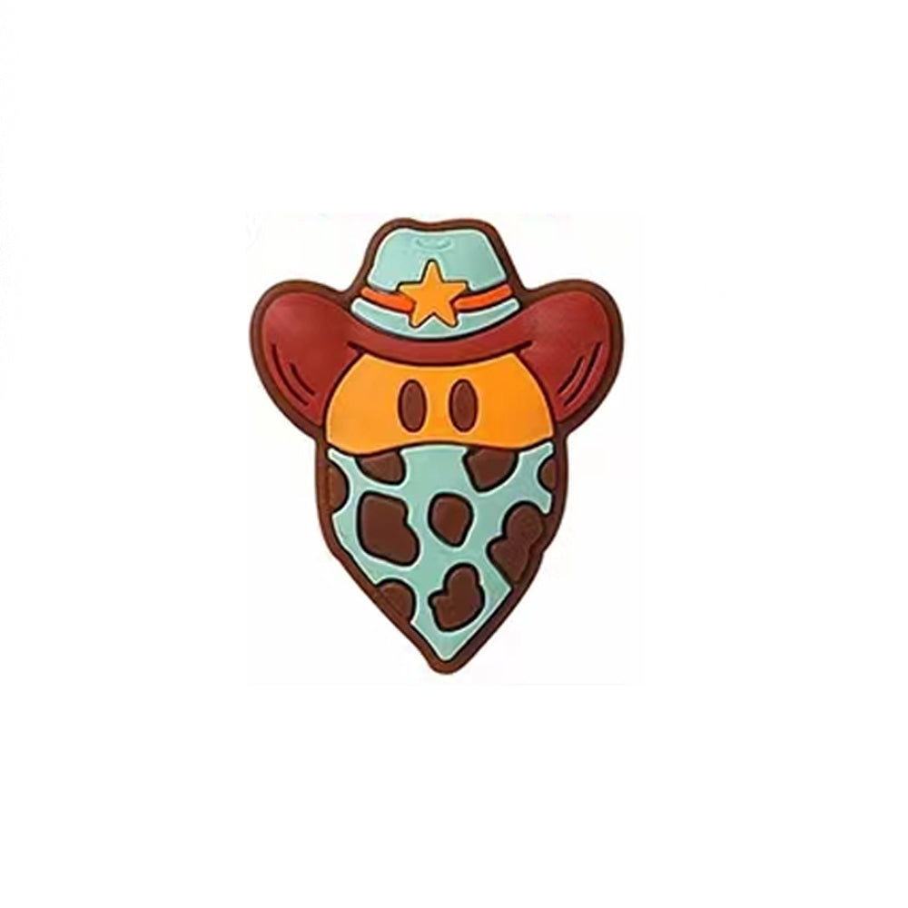 Wholesale 20pcs Cartoon Western Style Series Cowboy Hat Pattern Silicone Beads