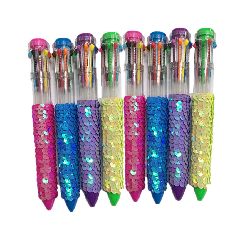 Wholesale Ten Color Plastic Ballpoint Pens