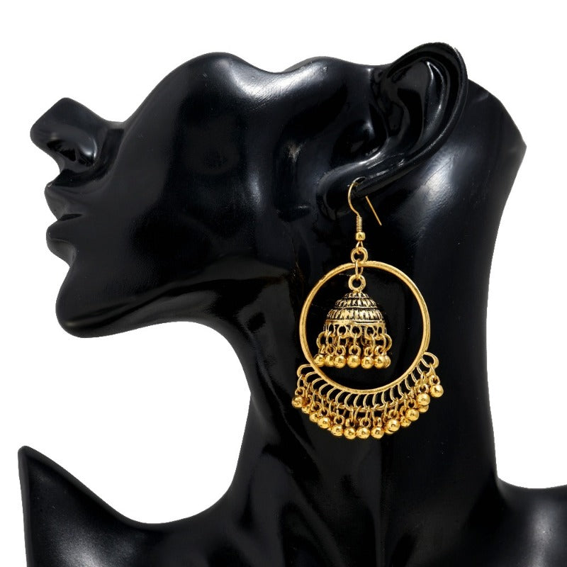 Wholesale Exaggerated Fashion Retro Personality Tassel Ethnic Style Personalized Earrings