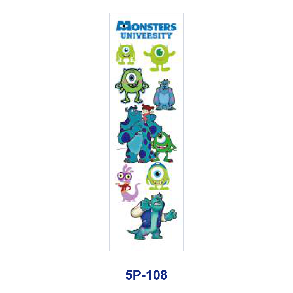Wholesale 2/ 8/ 16pcs Whimsical sy Monster Colorful Cute Creature Kid‑friendly Cartoon Print Pen and Bookmark Stickers UV DTF Wraps OLY Exclusive