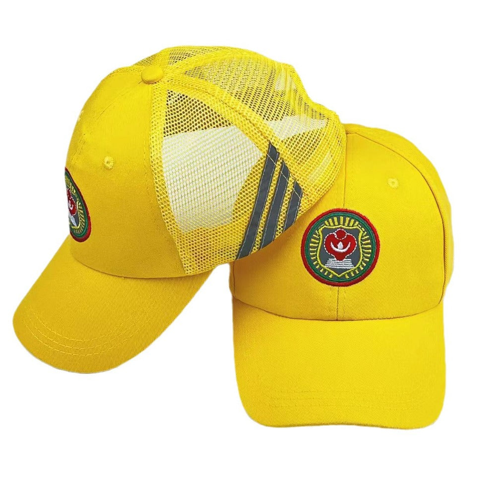 Wholesale Children's Medium Reflective Strip Safety Commuting Sunshade Small Yellow Hat