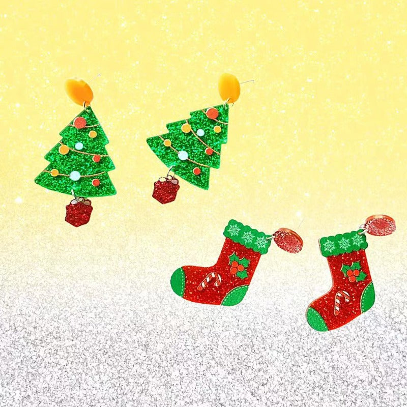 Wholesale Christmas Party Christmas Eve Ball Fashionable Earrings