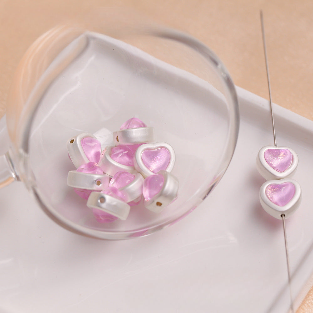 Wholesale Alloy Zircon Heart Star Scattered Beads