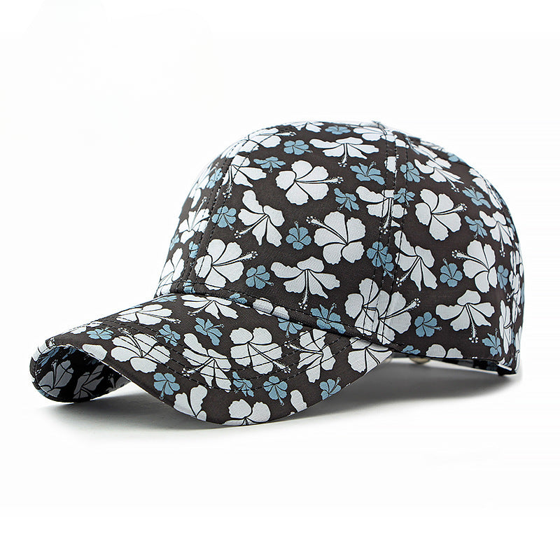 Wholesale Ethnic Style Fashion Flower Hard Top Baseball Cap