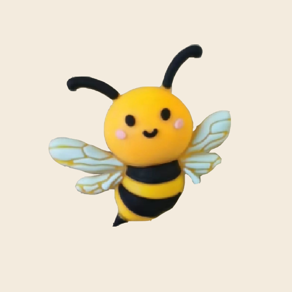 Wholesale 10pcs Cartoon 3D Cute Kitten Bee Silicone Beads