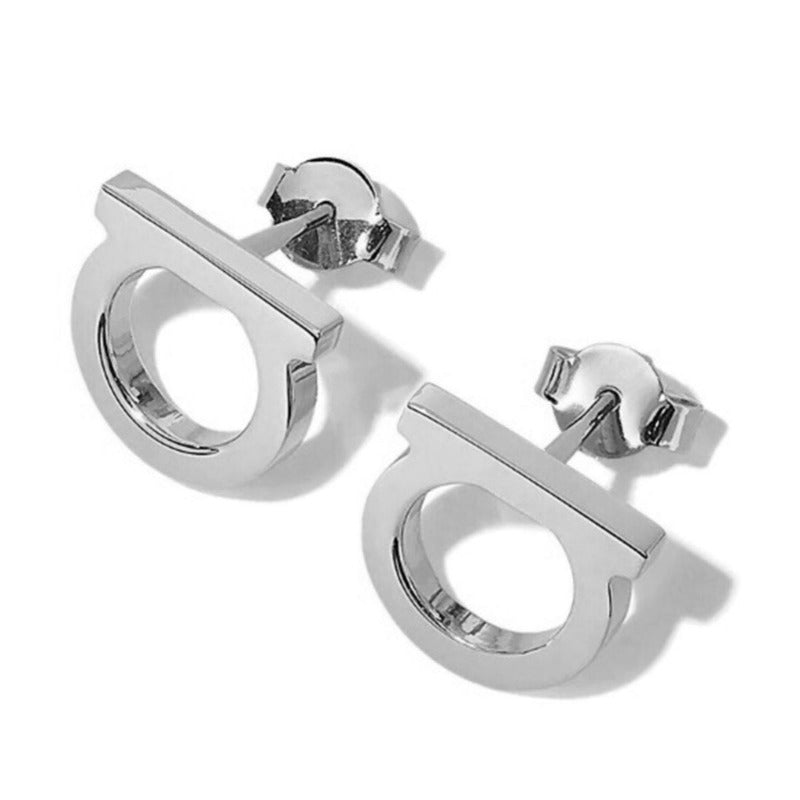 Wholesale English Letter D Stainless Steel Earrings