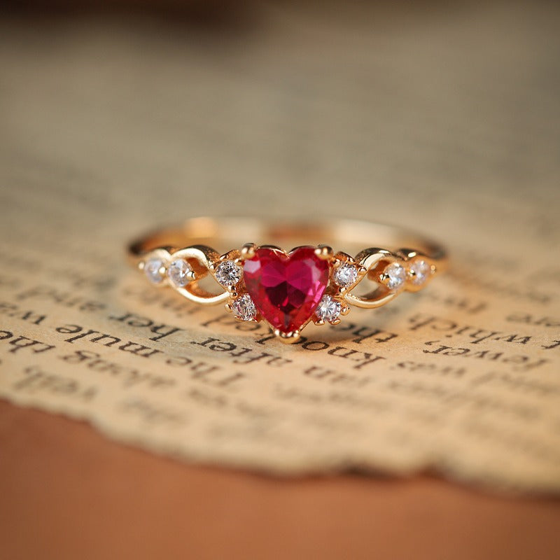 Wholesale S925 Sterling Silver Simple Exquisite Heart-shaped Minimalist High-end Temperament Rings