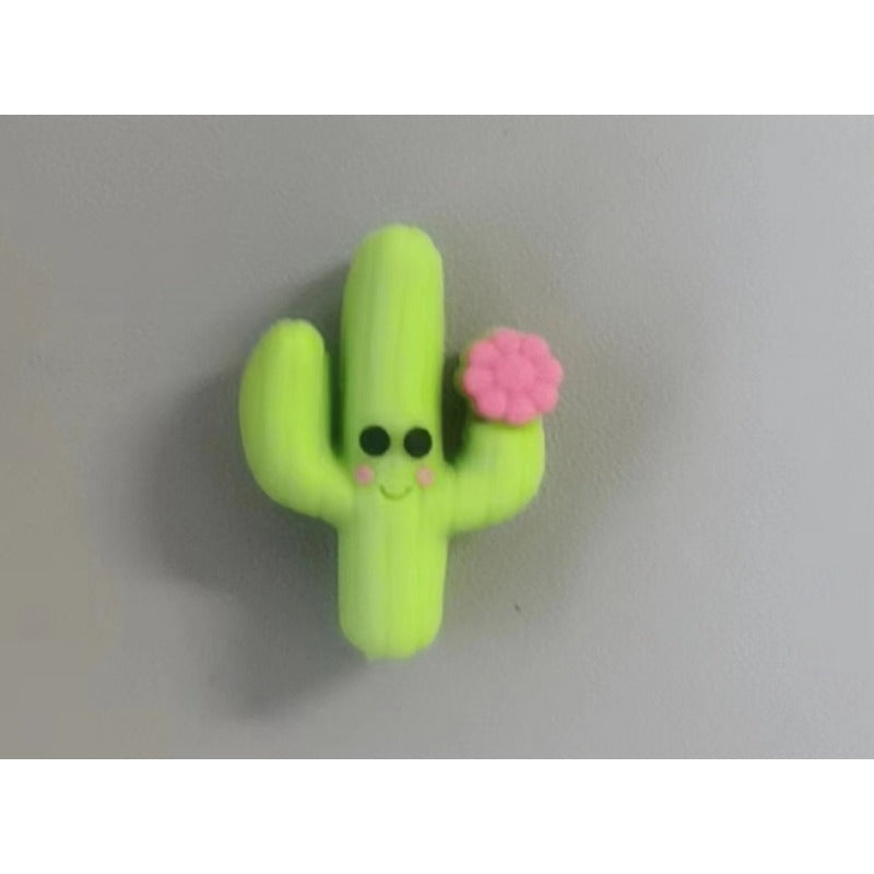 Wholesale 10pcs  3D Stereoscopic Silicone Cute Cartoon Phone Cactus DIY Beads