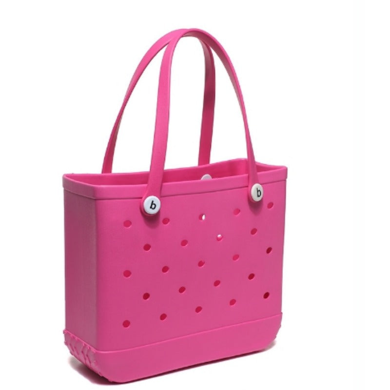 Wholesale Silicone Hollow Hole Handbag Beach Vacation Tote Bag