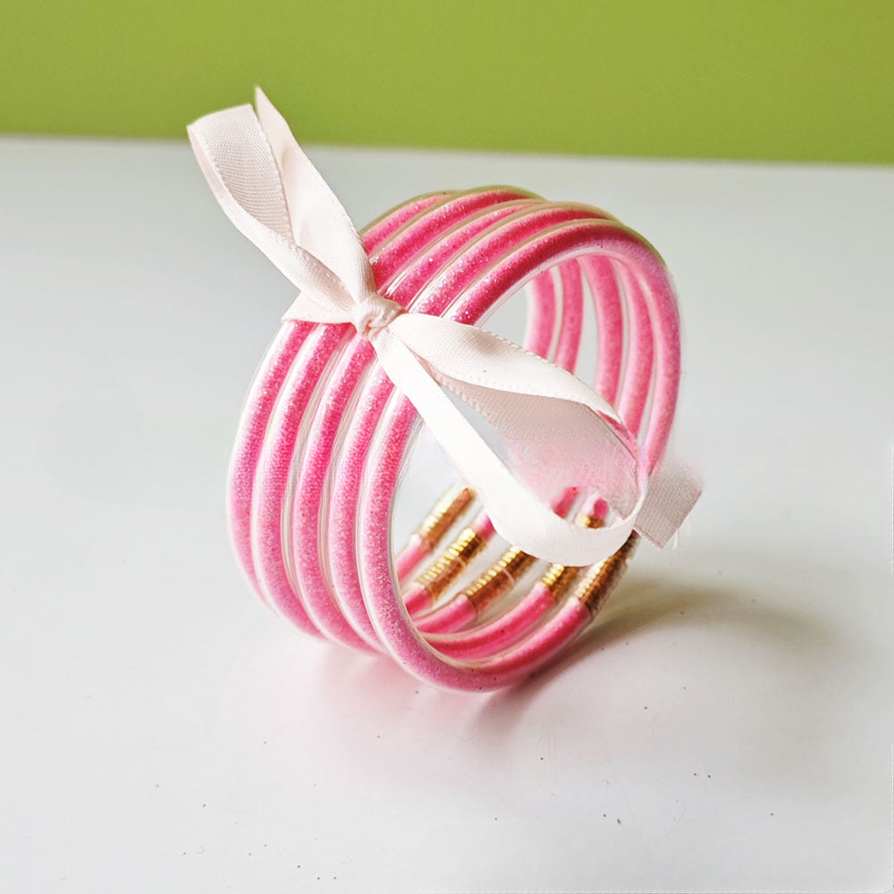 Wholesale Silicone Women's Bow Gold Powder Bracelet