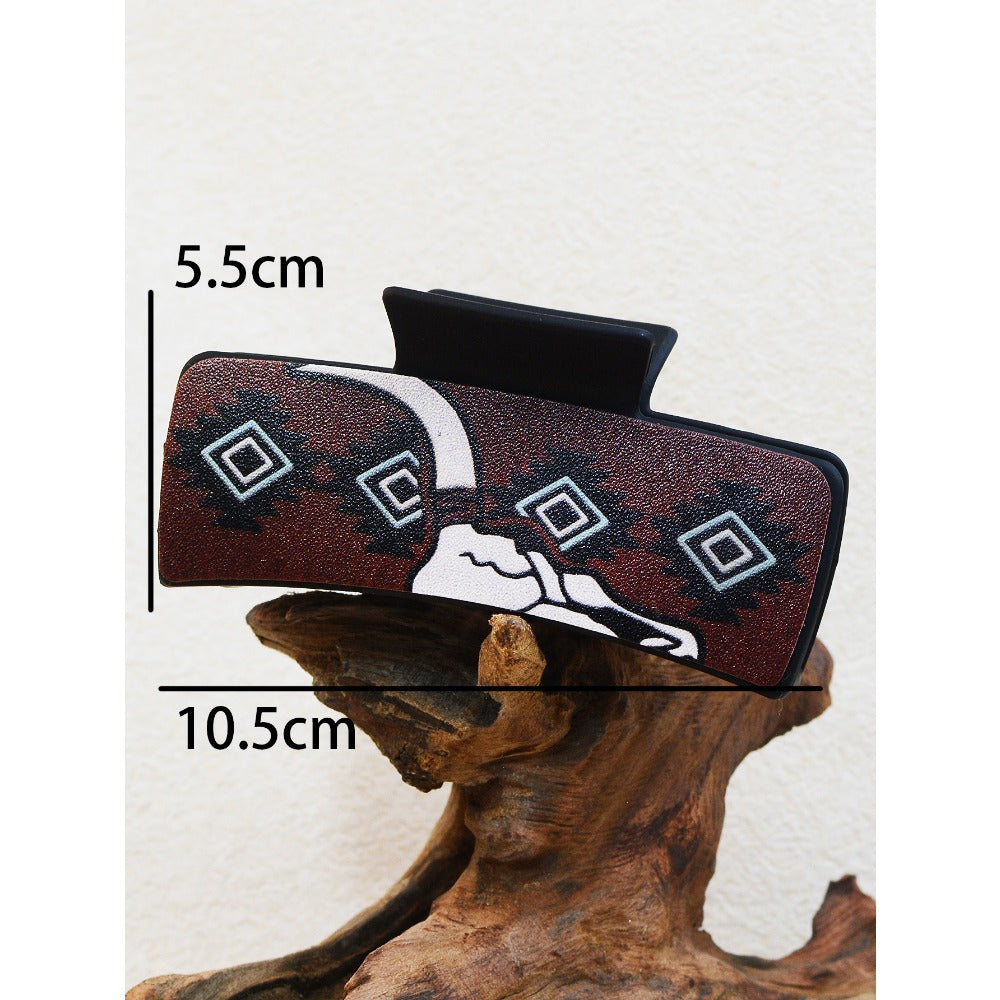 Wholesale of Western Wind Cow Plastic Hair Clips and Shark Clips