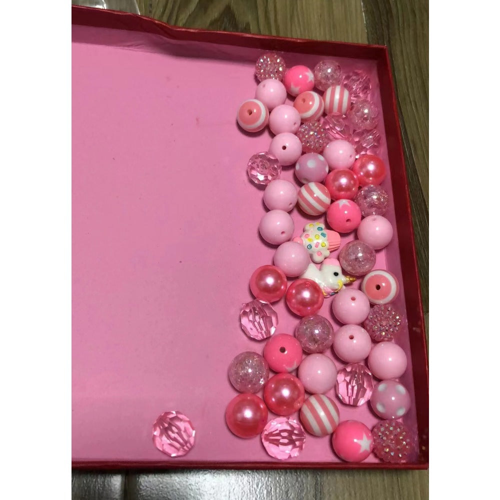 Wholesale 20MM Acrylic Pink Series Mixed Color Beads Combination