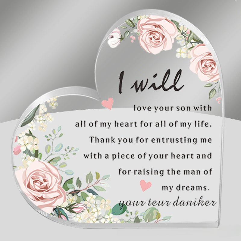 Wholesale Valentine's Day, Mother's Day Gifts, Father's Day Acrylic Love Transparent Ornaments