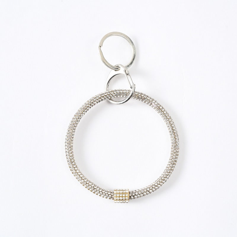 Wholesale rhinestone wrist silicone keychain