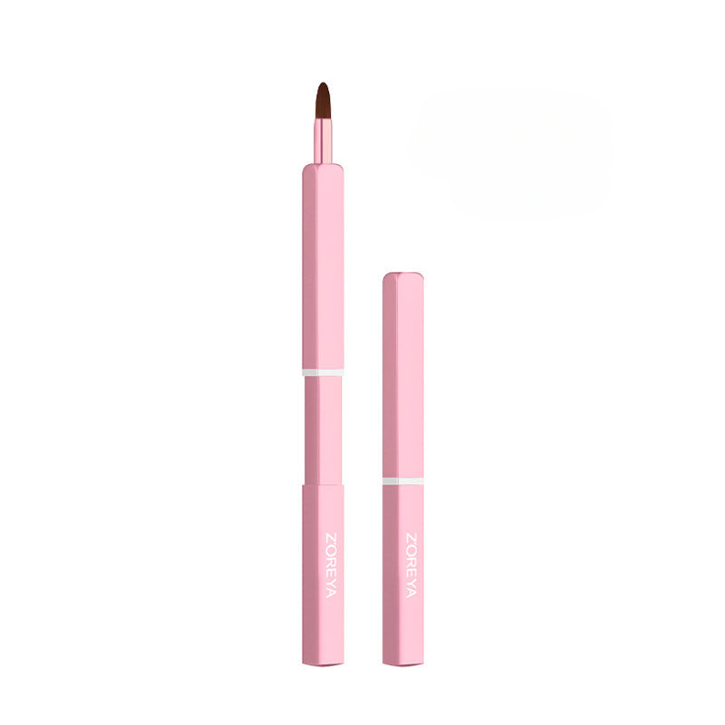 Wholesale Portable Retractable Artificial Fiber Lip Brushes with Covers