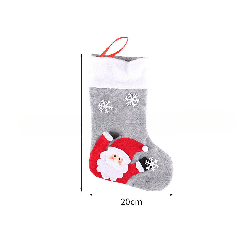 Wholesale 3pcs/pack Led Glow Socks Old Man Apple Christmas Tree Decoration Kids Gift Party Supplies