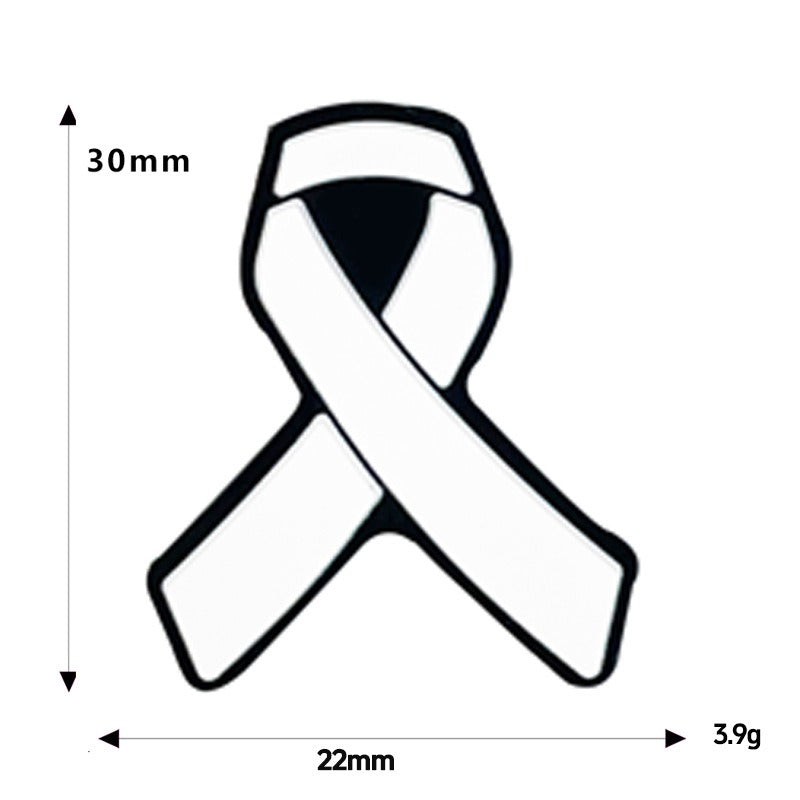 Wholesale 20pcs Cartoon Ribbon Publicity Prevention Awareness Warning Badge Silicone Beads