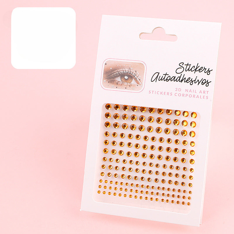 Wholesale Colored Diamond Crystal Acrylic Diamond Beauty and Eye Makeup Stickers