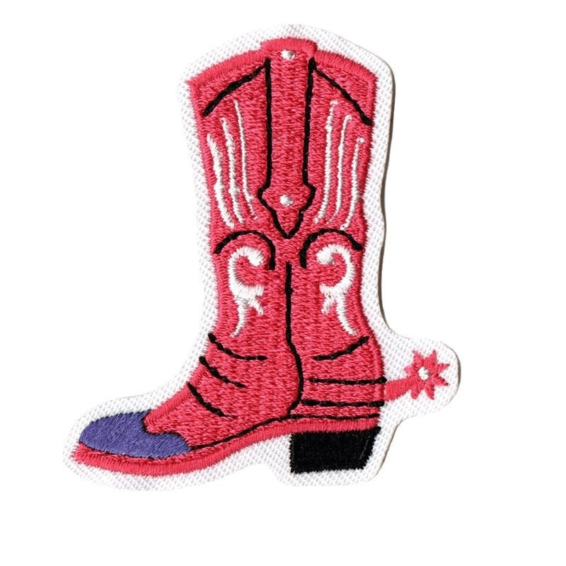 Wholesale Western Cowboy Party Cartoon Decoration Cute Patchwork Computer Embroidery Patch FS