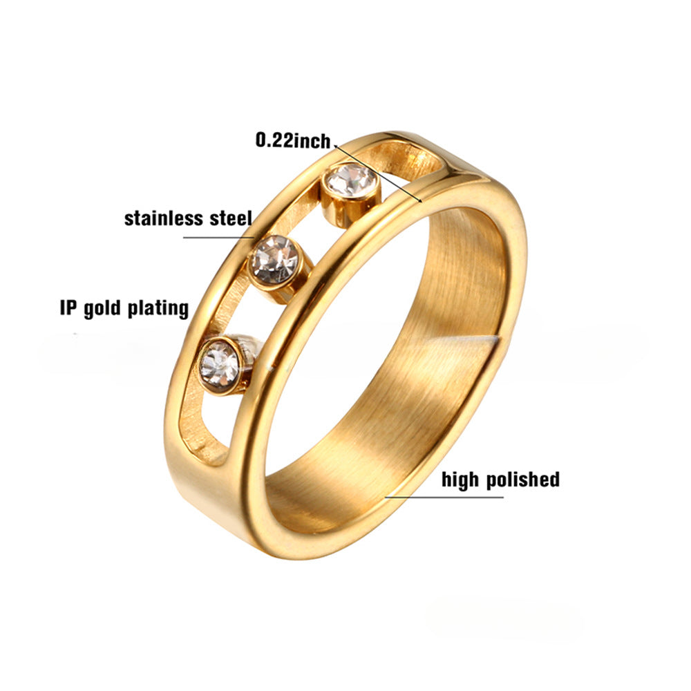Wholesale Stainless Steel Gold Plated Necklace Ring Bracelet Set