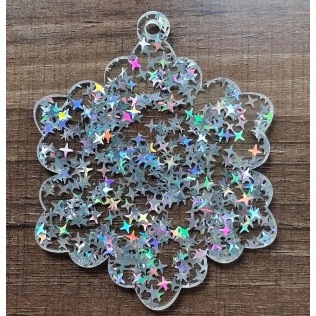 Wholesale 10pcs New Sticker  Glitter  Acrylic Christmas Pendant Home DIY Decoration