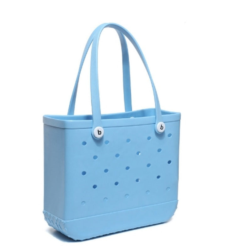 Wholesale Silicone Hollow Hole Handbag Beach Vacation Tote Bag