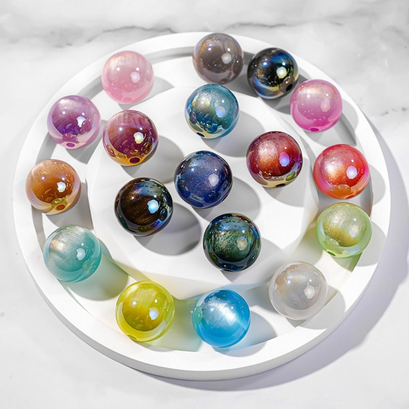 Wholesale 50pcs/1pack Highlights Versatile Cat Eye Straight Hole DIY Beads