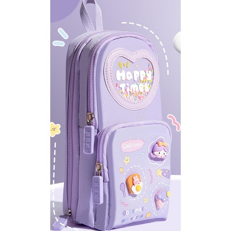 Wholesale Large Capacity Backpack Canvas Pencil Case