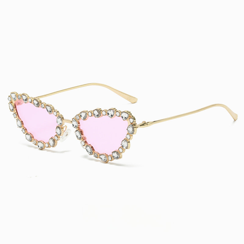 Wholesale PC Diamond Cat Eye Y2K Sunglasses