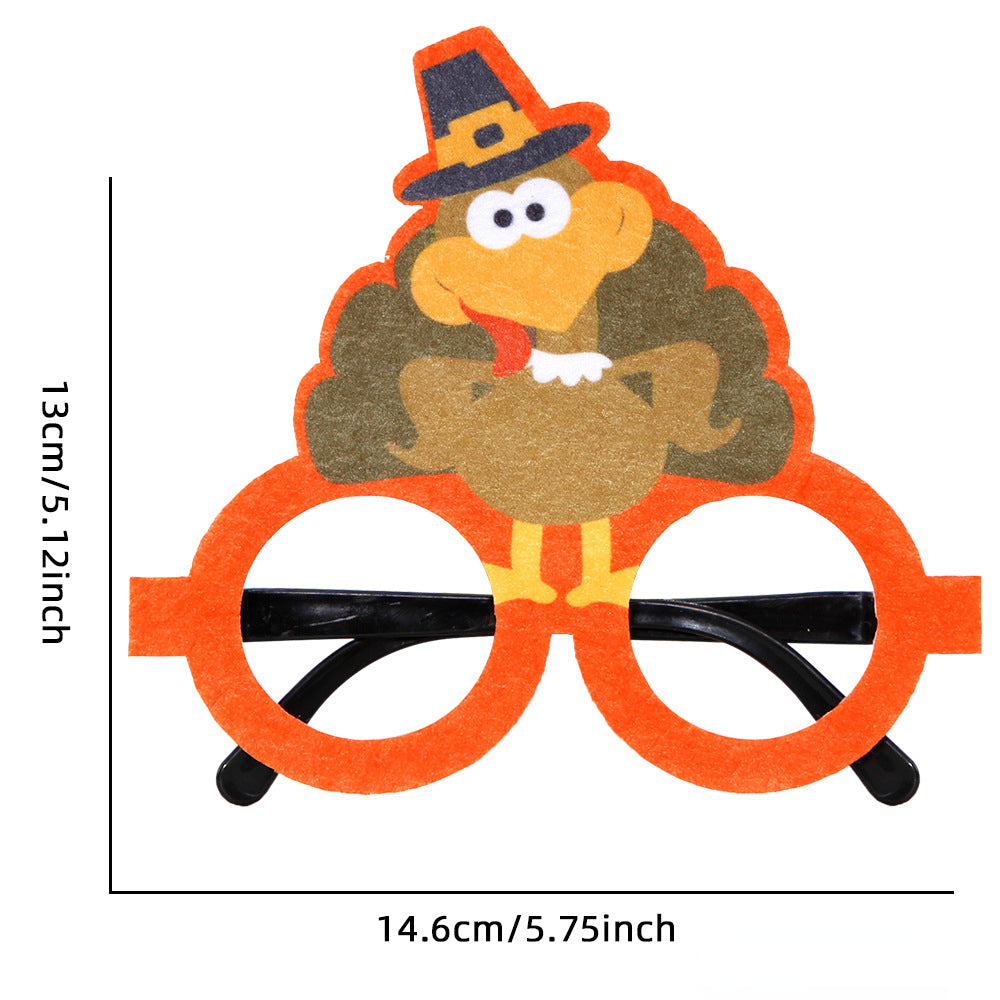 Wholesale Thanksgiving Children's and Adult Party Decoration Supplies Festival Turkey Style Eyeglass Frame