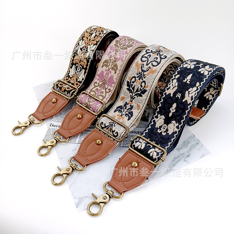 Wholesale Retro Jacquard Ethnic Style Adjustable One-shoulder Crossbody Strap