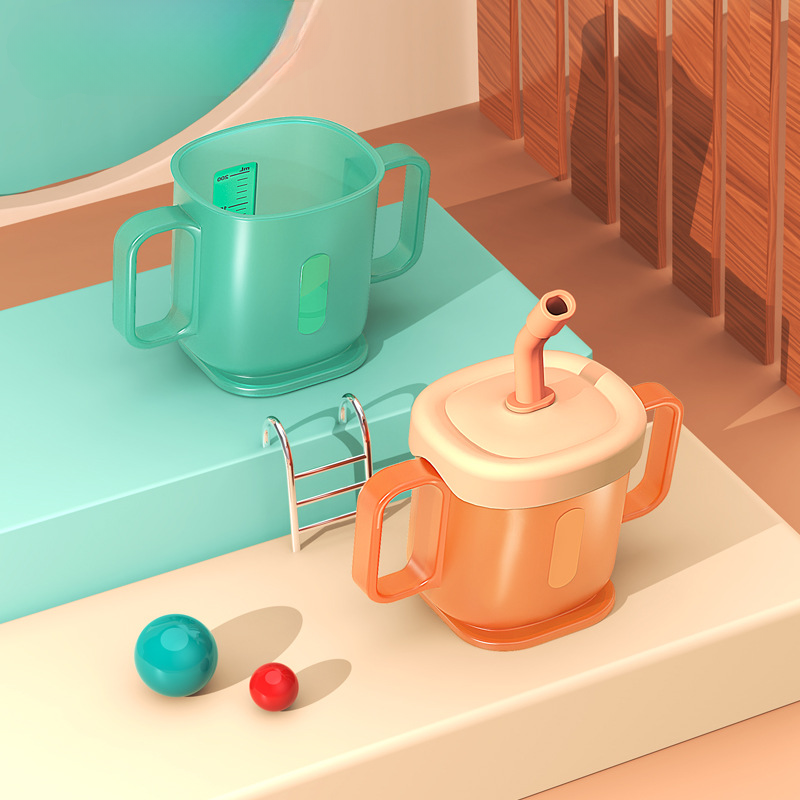 Wholesale children's slanted learning drinking cup