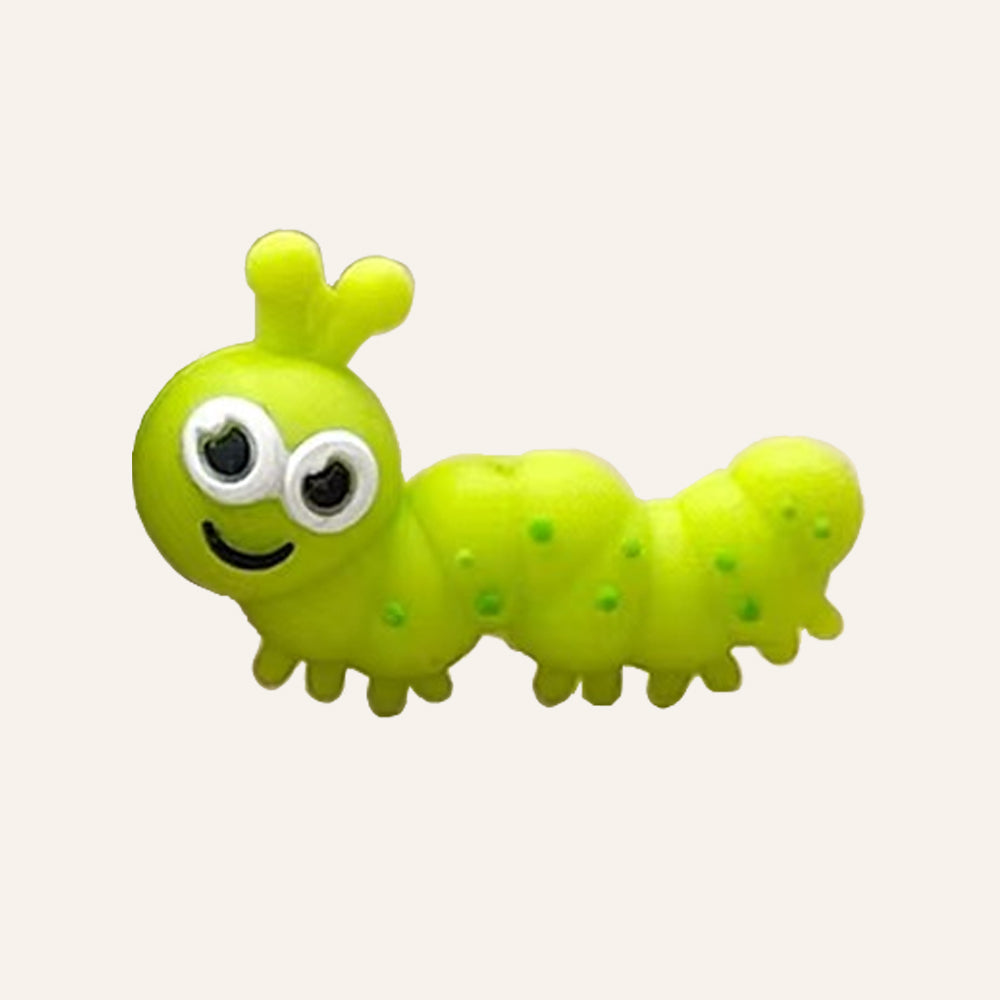 Wholesale 20pcs 3D Cute Green Caterpillar Beads
