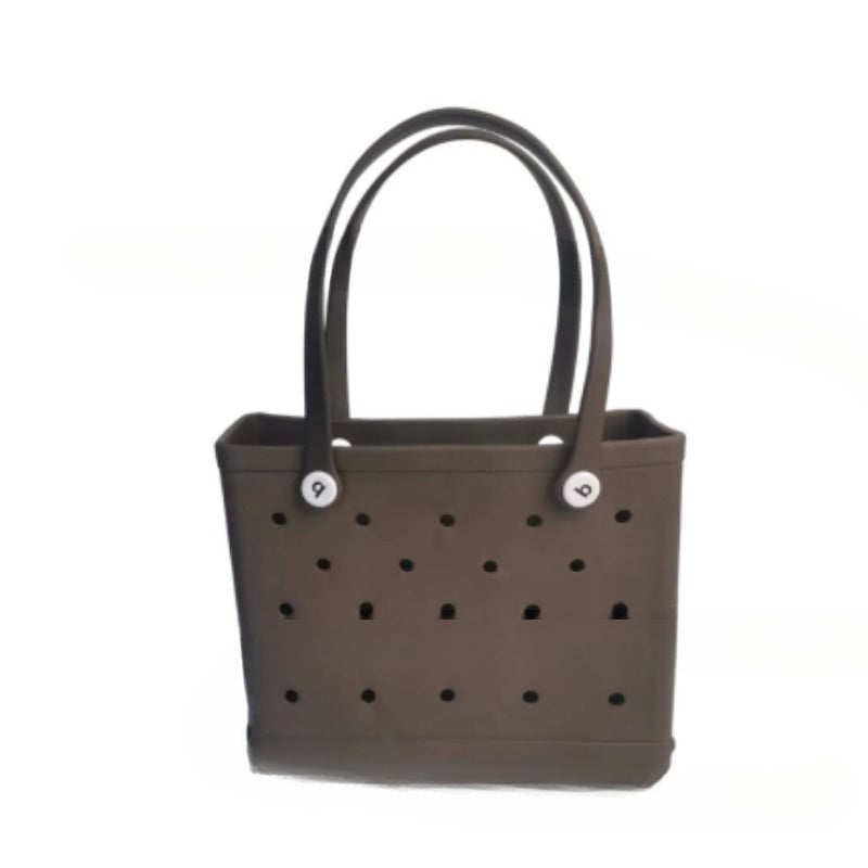 Wholesale Silicone Hollow Hole Handbag Beach Vacation Tote Bag